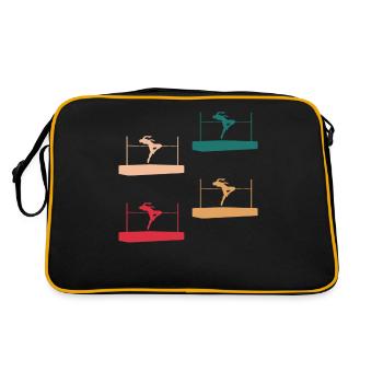 Colorful High Jump Variety Athlete Design - Retro Bag - black/gold - Back