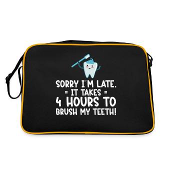 Orthodontiste Orthodontie Dentaire - Sac Retro - noir/or - Dos