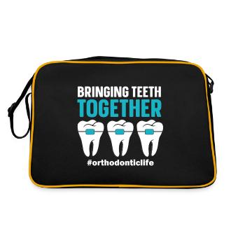 Orthodontiste Orthodontie Dentaire - Sac Retro - noir/or - Dos