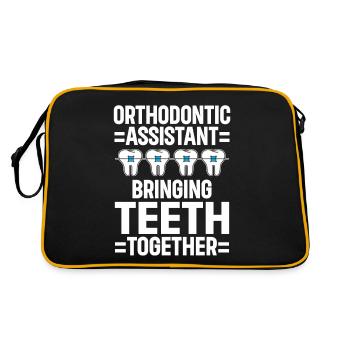 Orthodontiste Orthodontie Dentaire - Sac Retro - noir/or - Dos