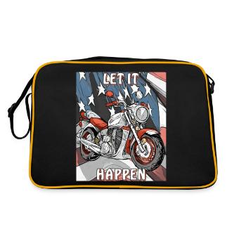 MOTO LET IT HAPPEN - Sac Retro - noir/or - Dos