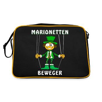 MARIONETTE MOVERS - Retro Bag - black/gold - Back