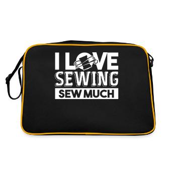Sewing I Love Sewing Sew Much - Retro Bag - black/gold - Back