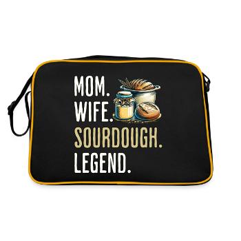 Sourdough Mom - Retro Bag - black/gold - Back