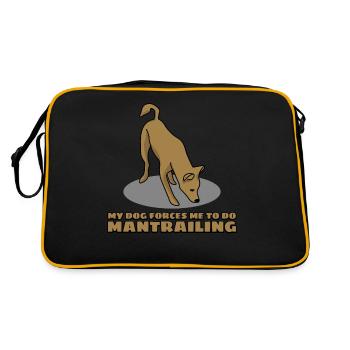 Mantrailer Chiens Mantrailing - Sac Retro - noir/or - Dos