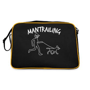 Mantrailer Chien Mantrailing - Sac Retro - noir/or - Dos