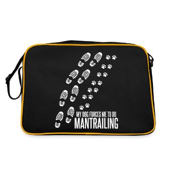 Mantrailing Mantrailer Chiens - Sac Retro - noir/or - Dos