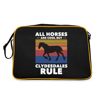 Clydesdale Horse - Retro Bag - black/gold - Back