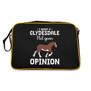 Clydesdale Horse Rider - Retro Bag - black/gold - Back