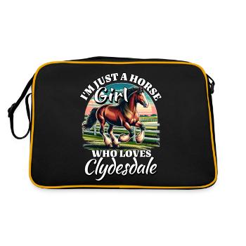 Clydesdale Girl - Retro Bag - black/gold - Back