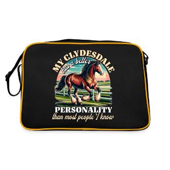 Clydesdale Equestrian - Retro Bag - black/gold - Back
