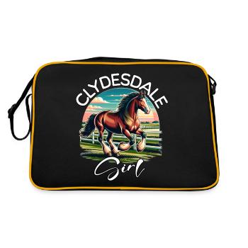Clydesdale Gift - Retro Bag - black/gold - Back