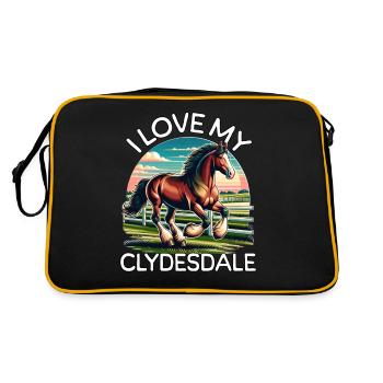 Clydesdale Love - Retro Bag - black/gold - Back