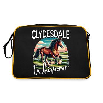 Clydesdale Lover - Retro Bag - black/gold - Back
