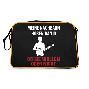 Sons de banjo - cadeau pour les voisins - Sac Retro - noir/or - Dos