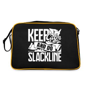Slacklining Keep Calm And Do Slackline - Retro Bag - black/gold - Back