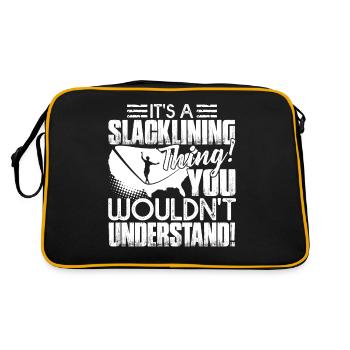 Slacklining It's A Slacklining Thing - Retro Bag - black/gold - Back