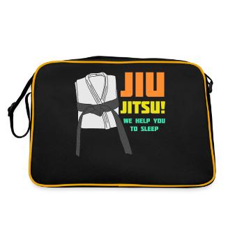 BJJ Ju-Jitsu Brasilian Jiu-Jitsu - Retro Bag - black/gold - Back