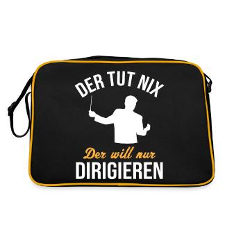 Harmless Conductor - Funny Gift - Retro Bag - black/gold - Back