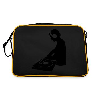 Groove-Meister - Ein Must-Have Geschenk für DJs - Retro Tasche - Schwarz/Gold - Hinten