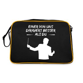 L’un d’entre nous conduit mieux que toi - Cadeau - Sac Retro - noir/or - Dos