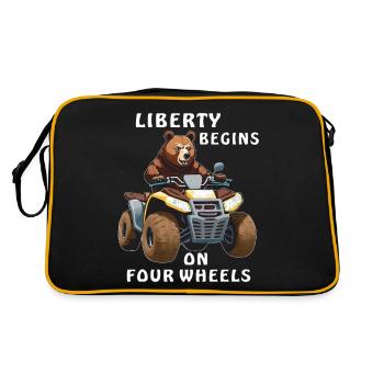 LE QUAD BEAR LIBERTY COMMENCE SUR QUATRE ROUES - Sac Retro - noir/or - Dos