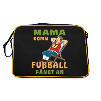 DECK CHAIR MAN MOM COME FOOTBALL STARTS - Retro Bag - black/gold - Back