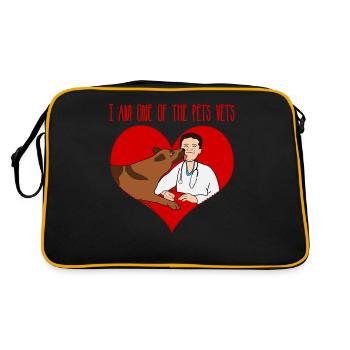 Veterinary Assistant Dog Veterinarian - Retro Bag - black/gold - Back