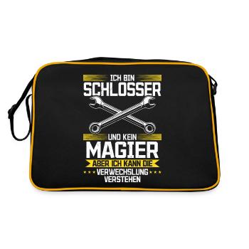 I'm a locksmith and not a magician - Retro Bag - black/gold - Back