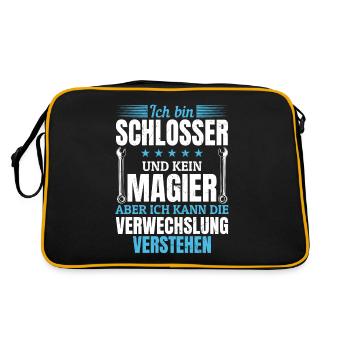I'm a locksmith and not a magician - Retro Bag - black/gold - Back