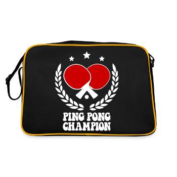 Ping Pong Champion Design Table Tennis and - Retro Bag - black/gold - Back