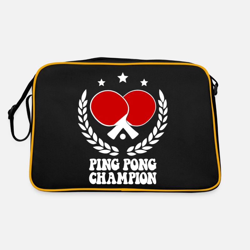 Ping Pong Champion Design Tennis de table et Sac Retro
