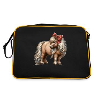 Poney Shetland Cheval - Sac Retro - noir/or - Dos