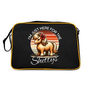 Shetland poney cavalier - Sac Retro - noir/or - Dos