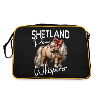Shetland poney chuchoteur - Sac Retro - noir/or - Dos