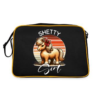 Cadeau de poney Shetland - Sac Retro - noir/or - Dos