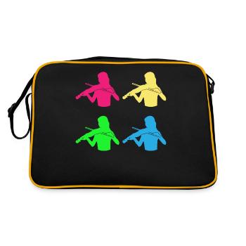 Colorful Violinists Ensemble Harmony - Retro Bag - black/gold - Back