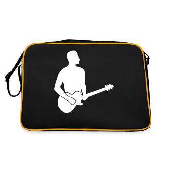 Guitariste, Artiste à cordes, Rock, Solo - Sac Retro - noir/or - Dos