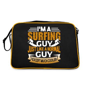 Surfing Surfing Guy Is Cooler - Retro Bag - black/gold - Back