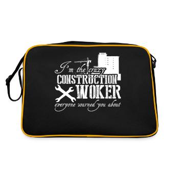 Construction Worker Construction Manager - Retro Bag - black/gold - Back