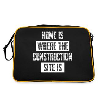 Construction Site Construction Worker - Retro Bag - black/gold - Back