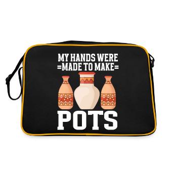 Ceramic Artist Clay Pottery - Retro Bag - black/gold - Back