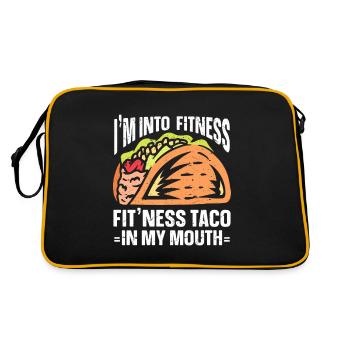 Taco Lover Nourriture Citation Taco - Sac Retro - noir/or - Dos