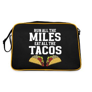 Taco Lover Nourriture Citation Taco - Sac Retro - noir/or - Dos