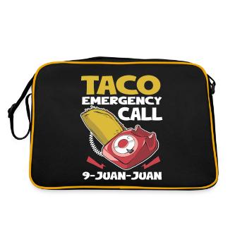 Taco Lover Nourriture Citation Taco - Sac Retro - noir/or - Dos