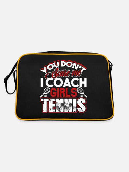 Tennis I Coach Girls Tennis - Retro Bag - black/gold - Back