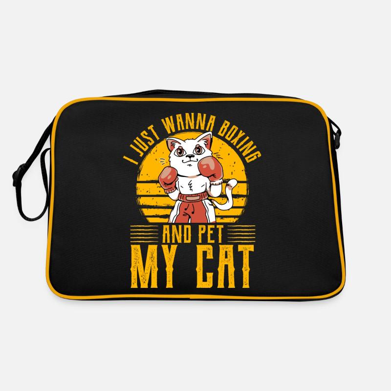 Je veux juste boxer et caresser mon chat Sac Retro