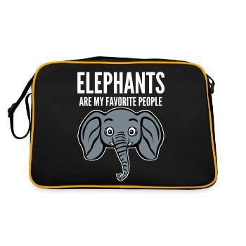Elephant Elephants - Retro Tasche - Schwarz/Gold - Hinten