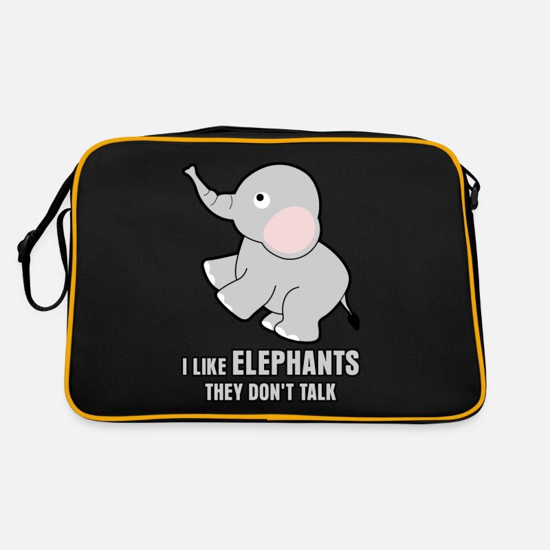 Éléphants Mignon Blague Éléphant Sac Retro