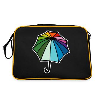 Rainbow Umbrella Umbrellas - Retro Bag - black/gold - Back